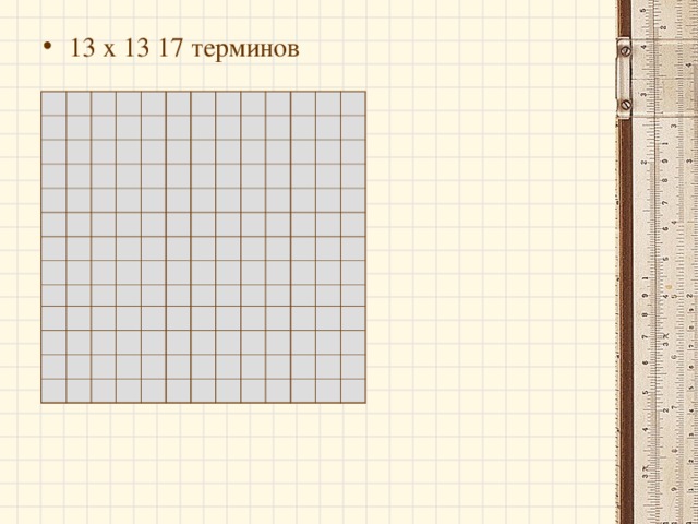13 х 13 17 терминов 