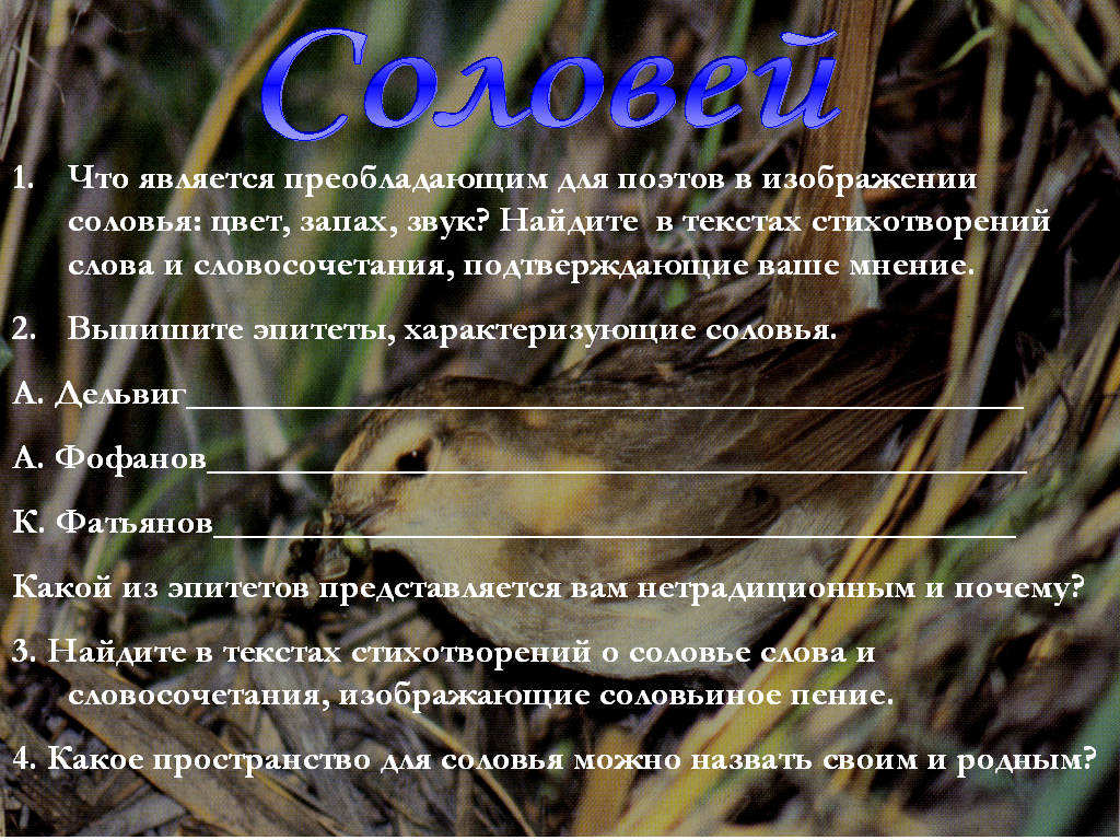 Стихотворение соловей 6