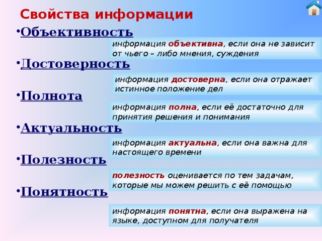 Информация отражающая истинное положение дел называется