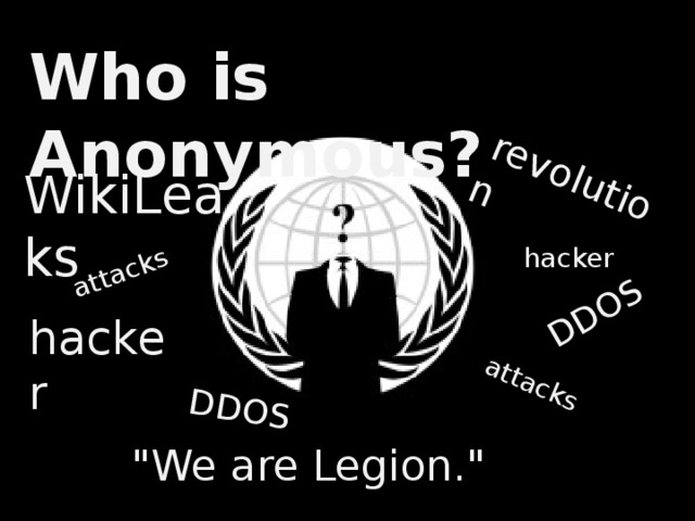 DDOS   revolution attacks   DDOS attack s   Who is Anonymous?   WikiLeaks hacker   hacker  