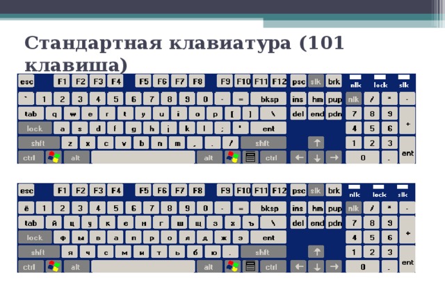 Стандартная клавиатура (101 клавиша) 