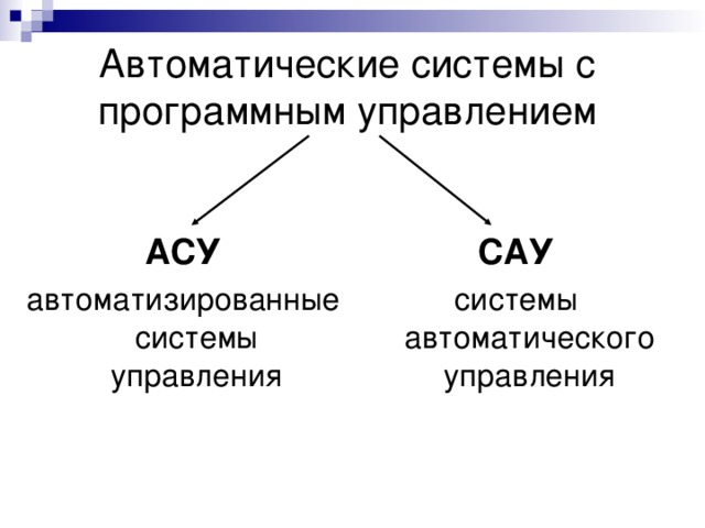 Что такое ас. Автоматические системы с программным управлением это. АСУ И САУ. Различие между САУ И АСУ. САУ это в информатике.