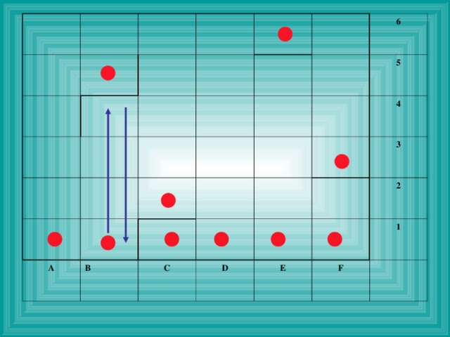 6 A B 5 4 C 3 D 2 E 1 F  