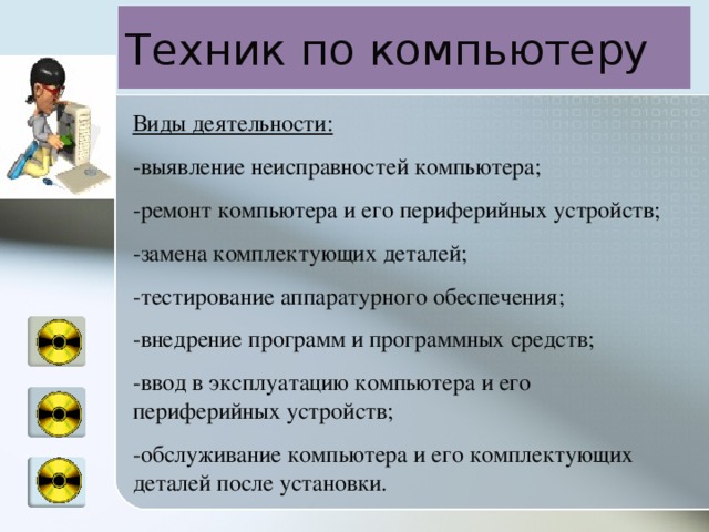 Некоторые профессии из сферы информационных технологий