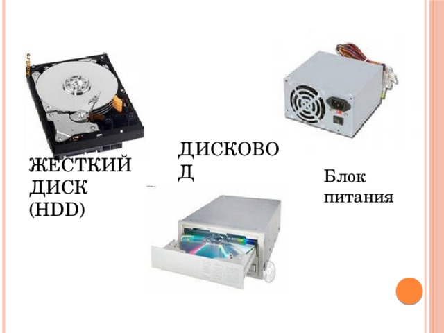 Дисковод Жесткий диск (HDD) Блок питания 