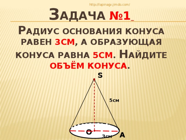 Радиус основания конуса равен 3