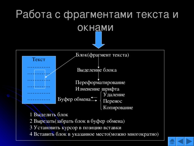 Какой фрагмент текста