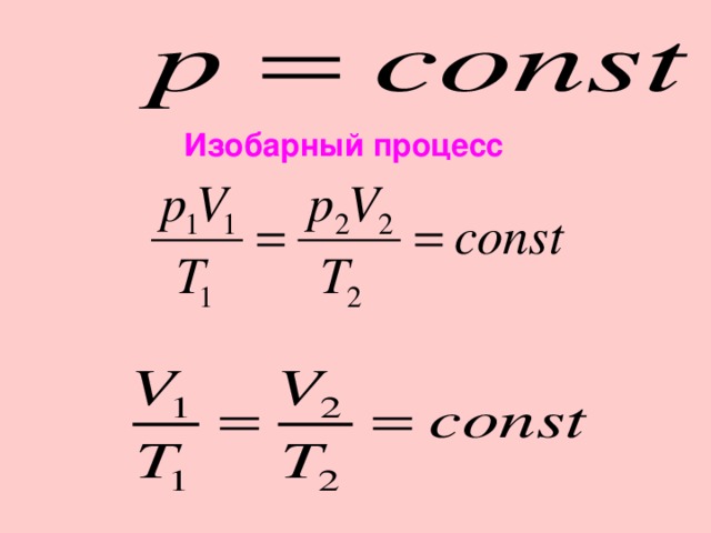 График изотермического процесса p V =const -изотерма 