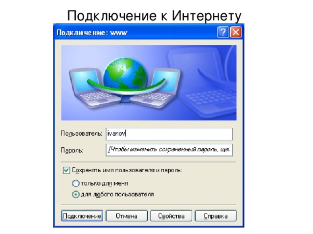 Подключение к Интернету 
