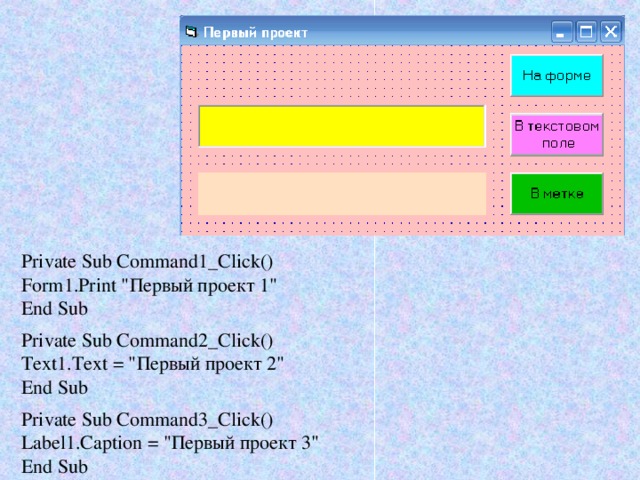 Private Sub Command1_Click() Form1.Print 