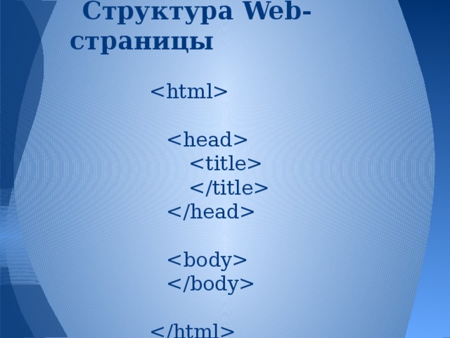 Структура Web-страницы                 