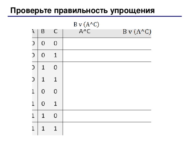 Проверьте правильность упрощения 