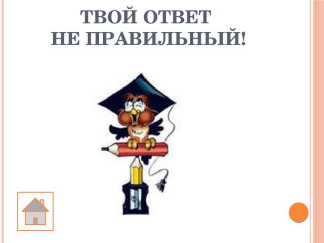 ТВОЙ ОТВЕТ  НЕ ПРАВИЛЬНЫЙ!  
