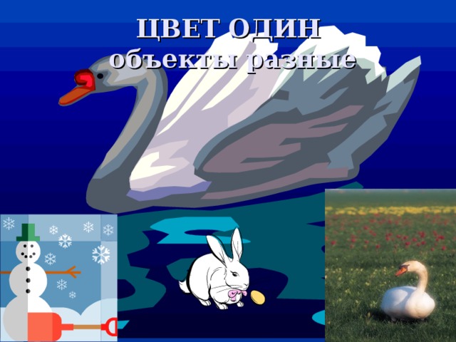 ЦВЕТ ОДИН  объекты разные 