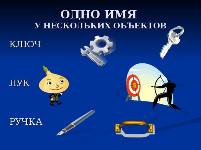 ОДНО ИМЯ  У НЕСКОЛЬКИХ ОБЪЕКТОВ 