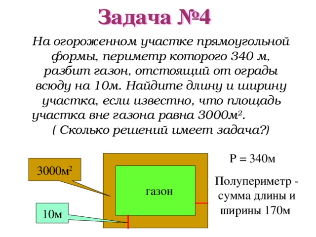 0,8 м На 1,4 м больше S бол – S мал = 14,4м 2 Длина I  мал Ширина II бол На 1,4 м больше Площадь На 1,6 м больше На 1,6 м больше На 14,4 м 2 больше 