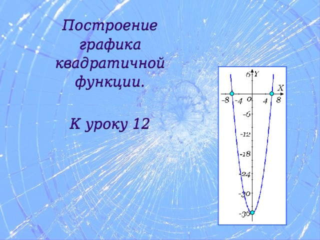 Построение графика квадратичной функции. К уроку 12 