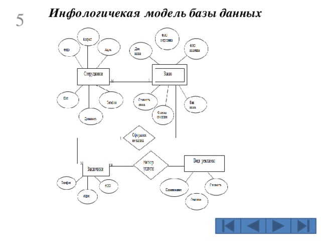  Инфологичекая модель базы данных   