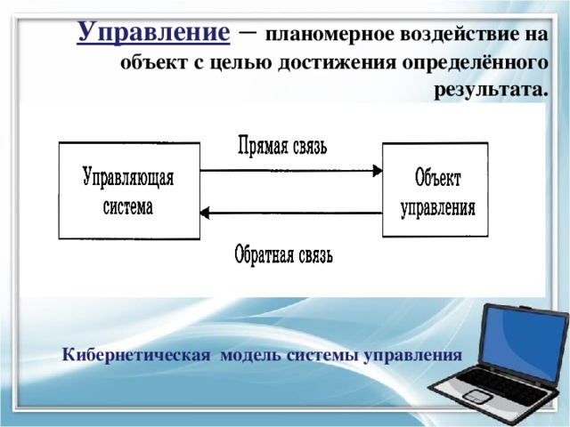 Система управления это. Кибернетическая модель системы управления. Кибернетическая схема управления. Схема управления в кибернетической системе.. Кибернетическая модель управления пример.