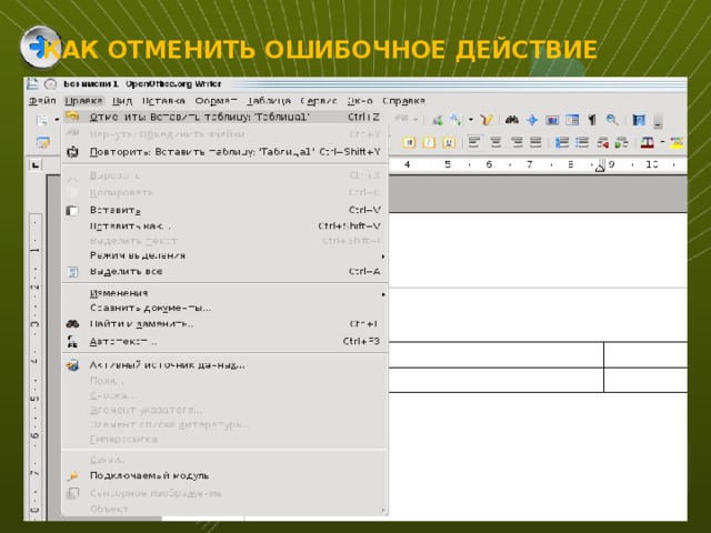 КАК ОТМЕНИТЬ ОШИБОЧНОЕ ДЕЙСТВИЕ 12 