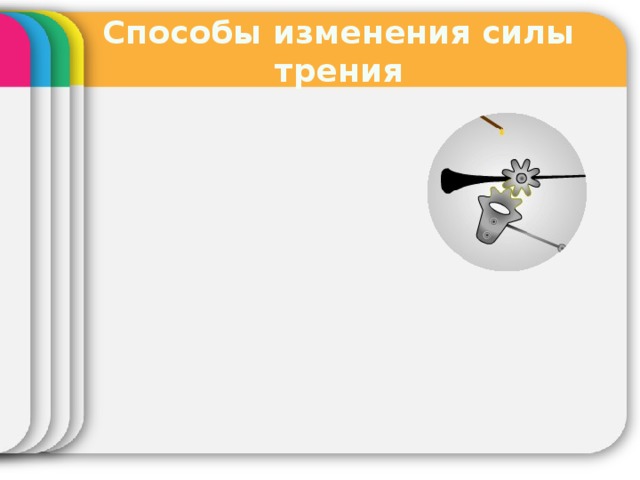 Способы изменения силы трения  