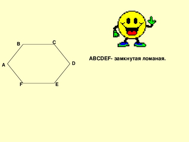 С В АВС DEF- замкнутая ломаная. D А Е F 