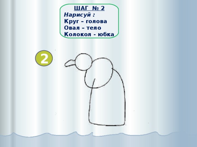 ШАГ № 1 Вот какая Баба Яга у тебя получится. 1 