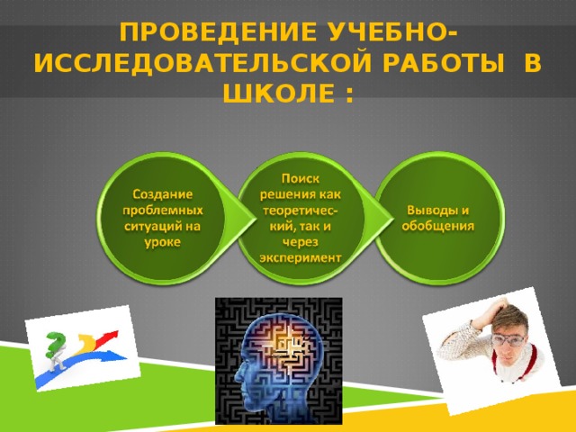 ПРОВЕДЕНИЕ УЧЕБНО-ИССЛЕДОВАТЕЛЬСКОЙ РАБОТЫ В ШКОЛЕ : 