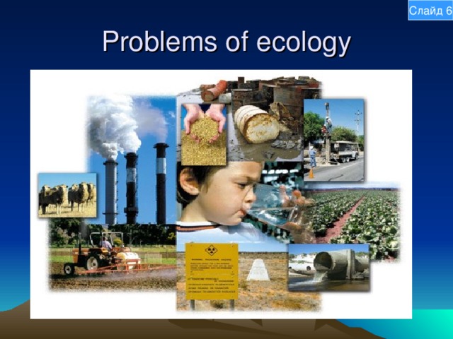 Слайд 6 Problems of ecology 