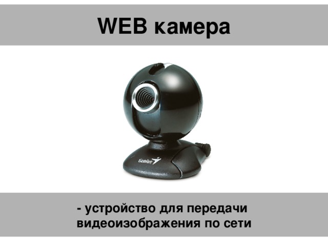 WEB камера - устройство для передачи  видеоизображения по сети 