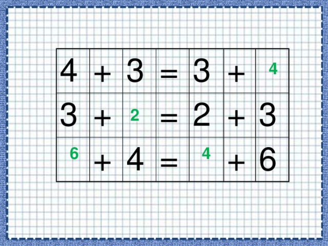4 3 + 3 + + = 3 4 = = + 2 + + 3 6 4 2 4 6 