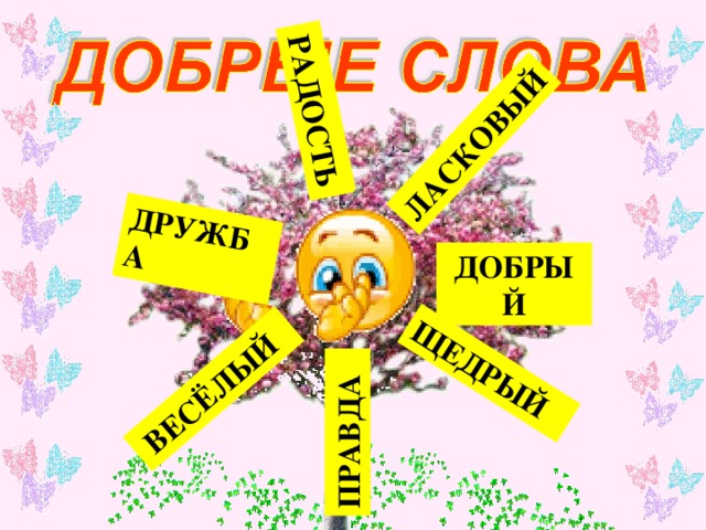 ГРУБЫЙ ЖАДНЫЙ ГРУСТНЫЙ ГОРЕ ВРАЖДА ОБМАН ЛАСКОВЫЙ ЩЕДРЫЙ ПРАВДА ВЕСЁЛЫЙ ДРУЖБА РАДОСТЬ ЗЛОЙ ДОБРЫЙ 