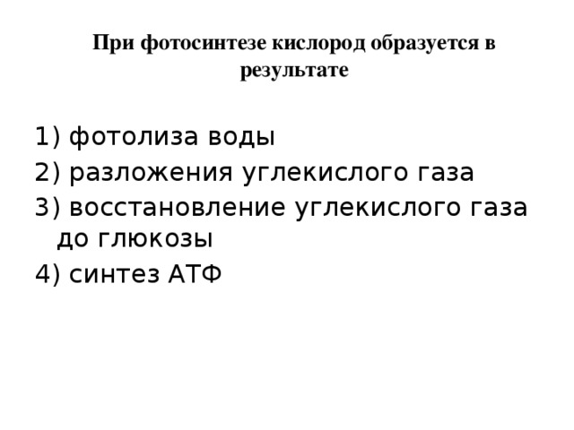 В результате процесса образуются