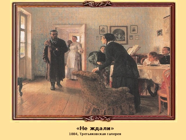 «Не ждали» 1884, Третьяковская галерея 
