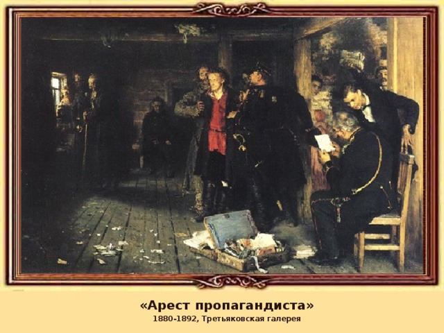 «Арест пропагандиста» 1880-1892, Третьяковская галерея 