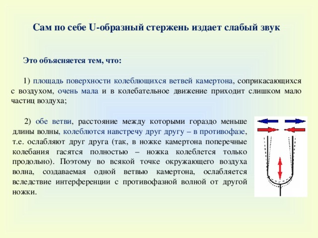 Зачем у камертона две ножки. Ветвь камертона колеблется. Ветви камертона. Колебания ветки. Камертон противофазные колебания.