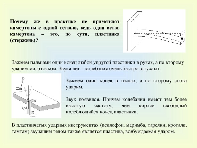 Камертон какие колебания