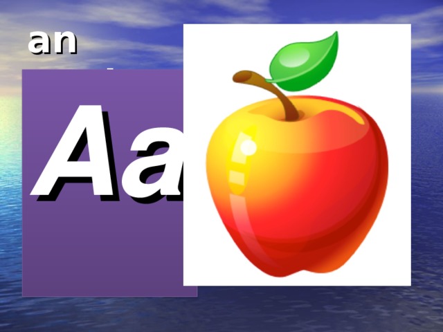 an apple Aa  