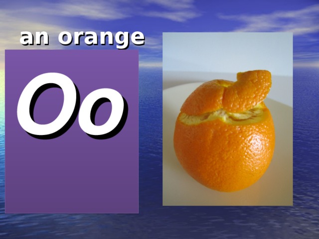 an orange Oo 