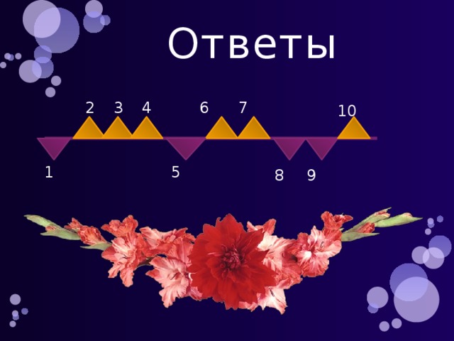 Ответы 3 2 7 6 4 10 1 5 8 9 