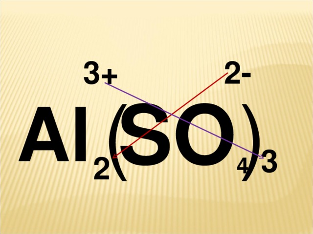 3+ 2- SO 4 ( ) Al 3 2 