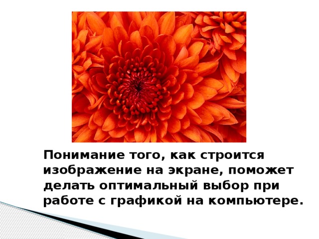 Понимание того, как строится изображение на экране, поможет делать оптимальный выбор при работе с графикой на компьютере. 