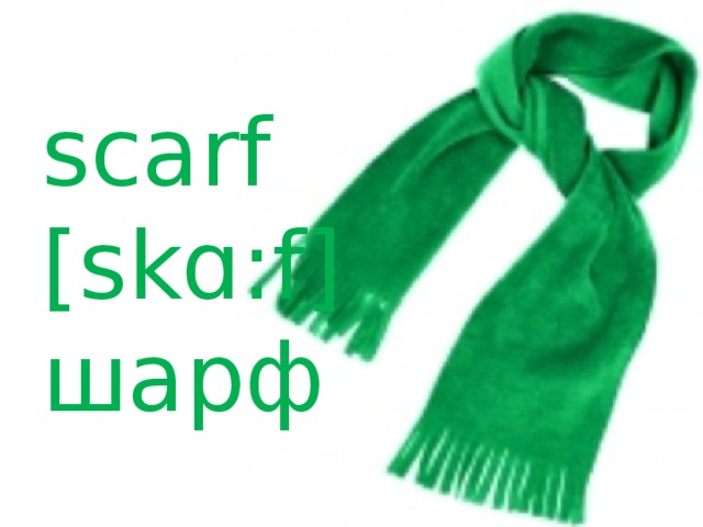 scarf [skɑ:f] шарф 