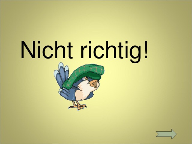  Nicht richtig! 