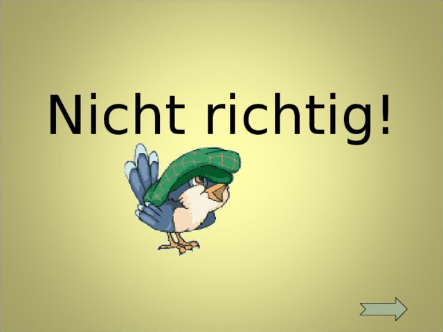  Nicht richtig! 