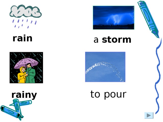 rain a storm to pour rainy 