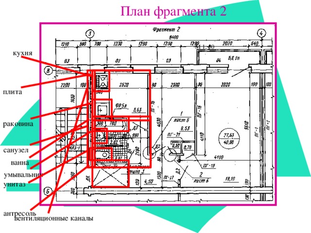 Как обозначить фрагмент на плане