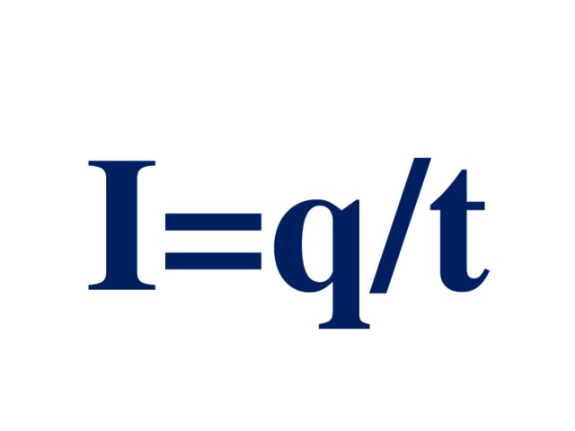 I=q/t 
