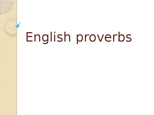 English proverbs 