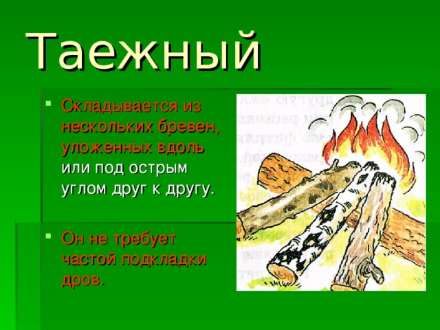 Разведение костра презентация
